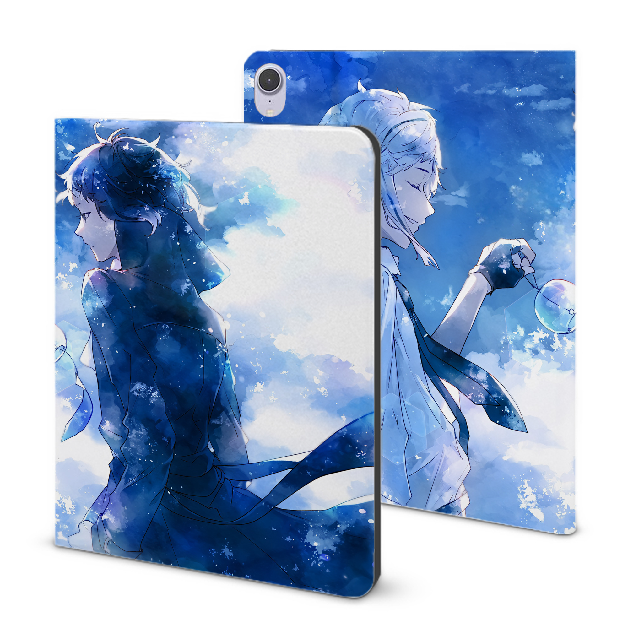 （画像用） 文豪ストレイドッグス Bungo Stray Dogs IPad ケース ブック型 PUレザー TPU 耐衝撃 軽量 薄型 ペン収納なし 全面保護 IPad 各モデル対応